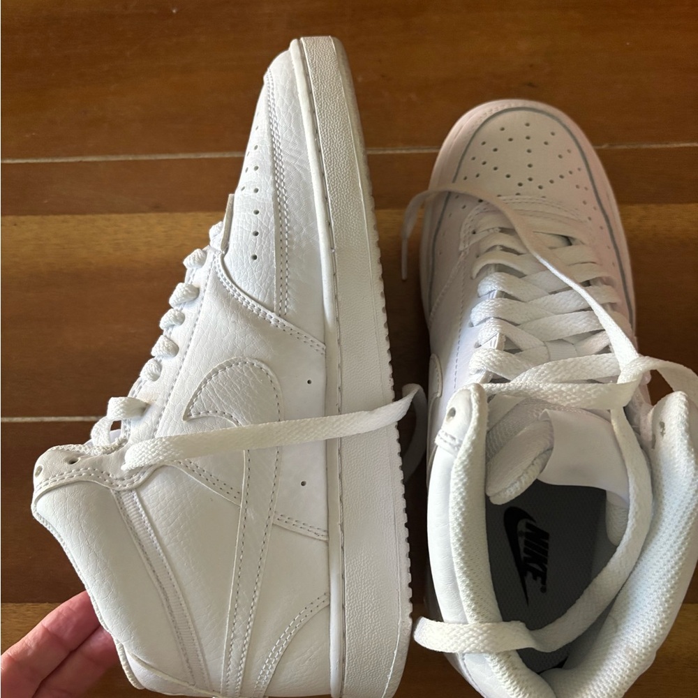 Nike white Court Vision Mid Sneaker